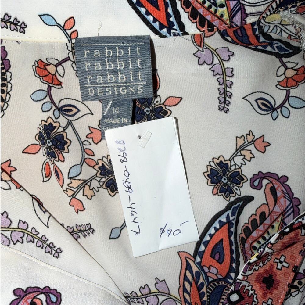 New Rabbit Rabbit Rabbit Designs Midi Dress Size 14 - Picture 10 of 13